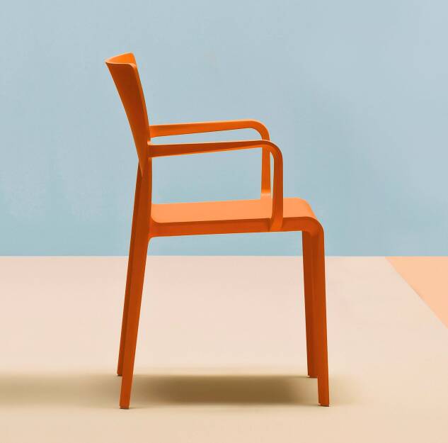 Krzesło z podłokietnikami VOLT HB w kolorze pomarańczowym