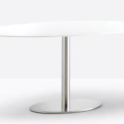 INOX stół (owalny) 160x95cm