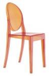 Victoria Ghost krzesło kolor pomarańczowy