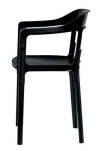 Krzesło STEELWOOD stal w kolorze czarnym nogi czarny buk