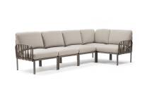 Sofa modułowa KOMODO marki Nardi rama Tortora poduszki TECH panama