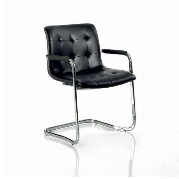 KUGA krzesło tapicerowane, z podłokietnikami 59x55x83/48 - na płozach metalowych