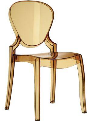 Pedrali QUEEN 650 krzesło transparentne bursztynowe AM