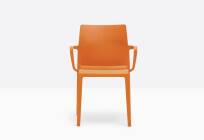 Krzesło z podłokietnikami VOLT HB w kolorze pomarańczowym z przodu