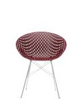 Krzesło indoor SMATRIK marki Kartell kolor Plum nóżki chromowane