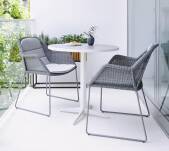 Krzesło plecione outdoor BREEZE marki Cane-line Light grey z poduszkami Light grey