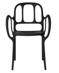 Mila krzesło z tworzywa marki Magis, kolor czarny