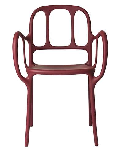 Mila krzesło z tworzywa marki Magis, kolor czerwony