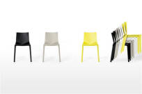 Krzesło Plana Kristalia - kolory czarny, beżowy, limonka